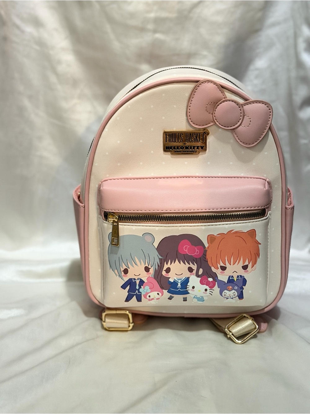 Hello Kitty x Fruits Basket Mini Backpack with Character Front Pocket !